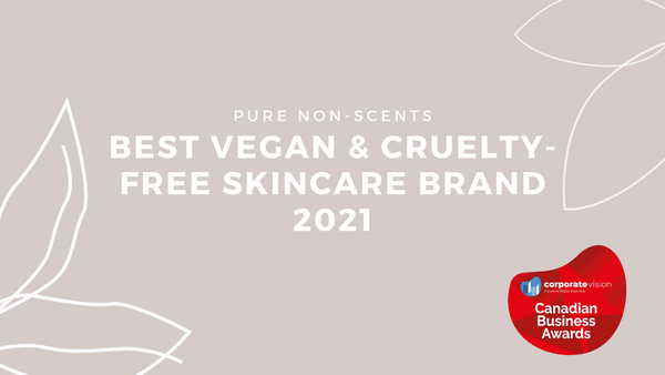 Best Vegan & Cruelty-Free Skincare Brand 2021 on Corporate Vision, Canadian Business Awards